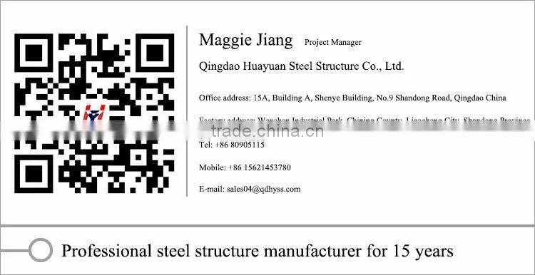Low cost pre engineered light structural steel workshop with CE ISO certificates