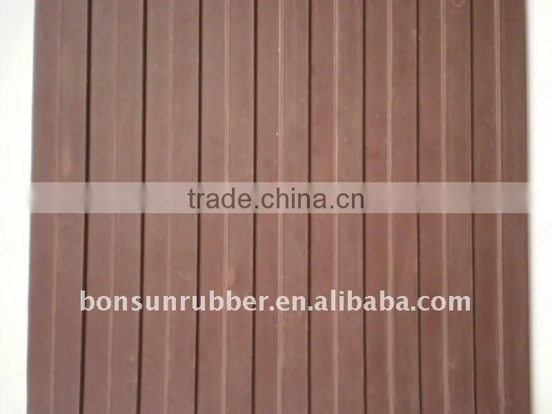 3mm thick anti slip Wide Ribbed Rubber Shee rolls