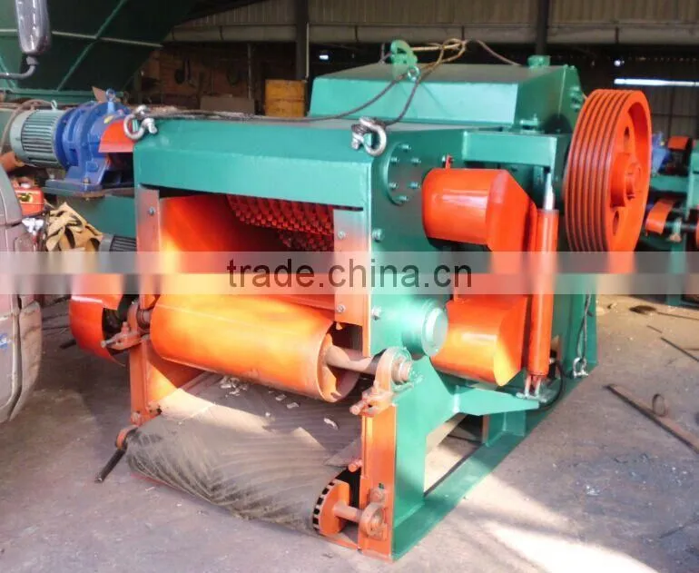 CE approved three phase asynchronous motor drum wood chipper for sale