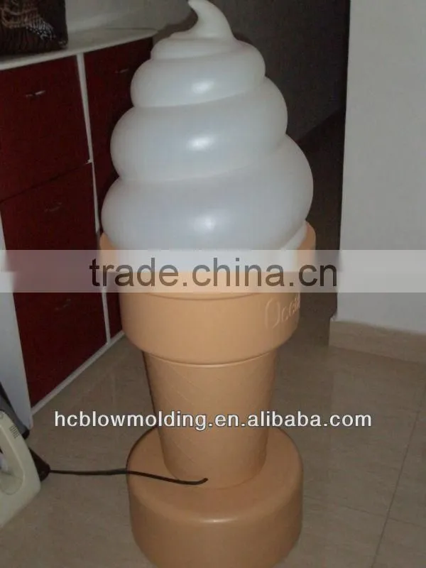 OEM Cheap Ice-Cream Plastic tank blow molding Display billboards