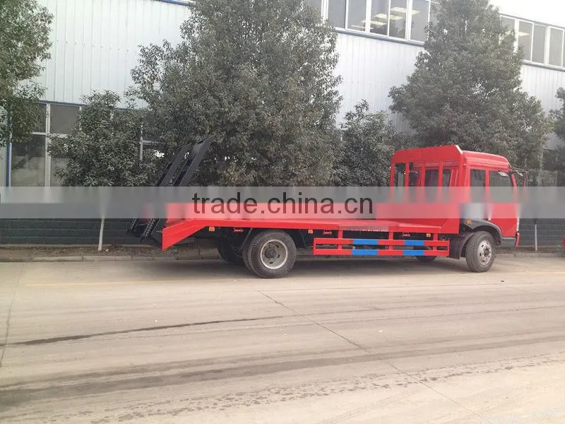 FAW Low flat-panel truck 4*2 factory direct supply, flat trucking,excavator chassis truck
