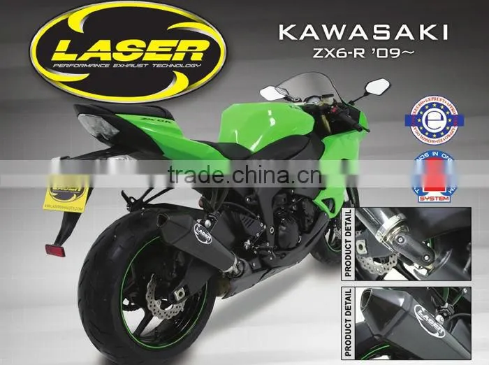 For KAWASAKI ZX-R 2009- Motorcycle Exhaust Pipe LASER Stealth slip-on muffler