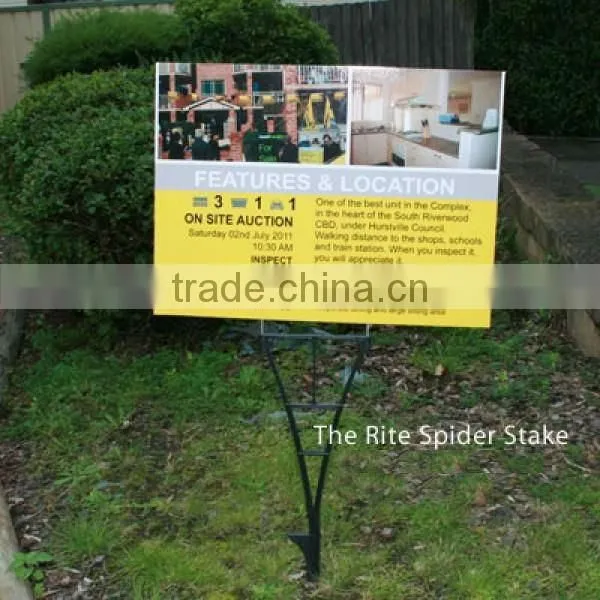 plastic "H" wire yard sign stakes