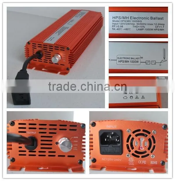 indoor hydroponics dimmable ballast /dimmable electronic ballast/magnetic ballast