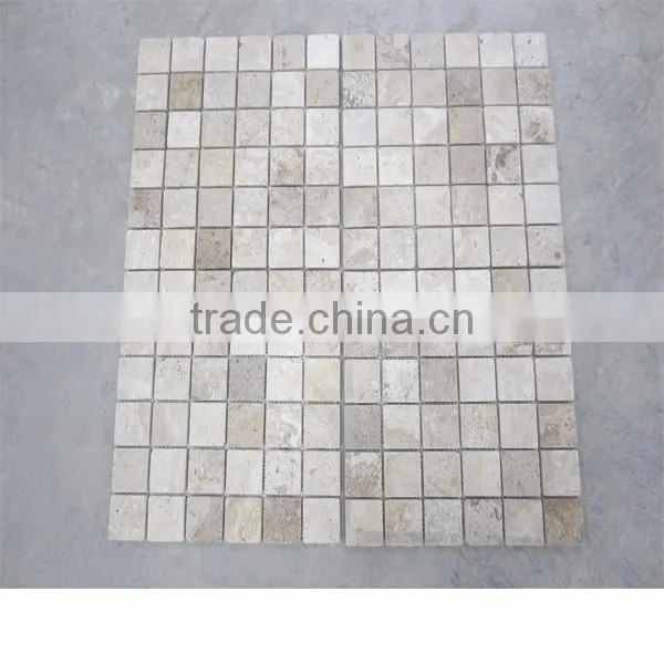 Newsar 1'' Gray Wooden Marble Hexagon Light Grain Wood Mosaic for Bathroom