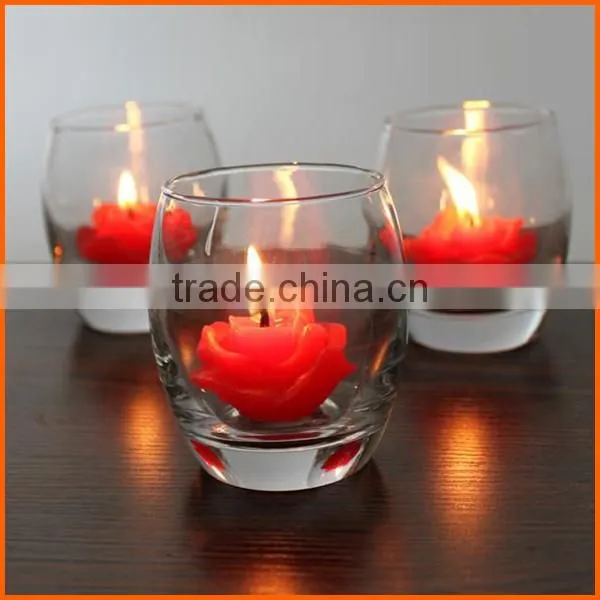 Wholesale popular clear glass candle cup