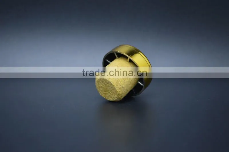 T-shape wooden cork with aluminium cap wine bottle stopper