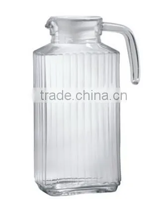 New glass pitcher,1.7L bar shaped glass jug,water jug