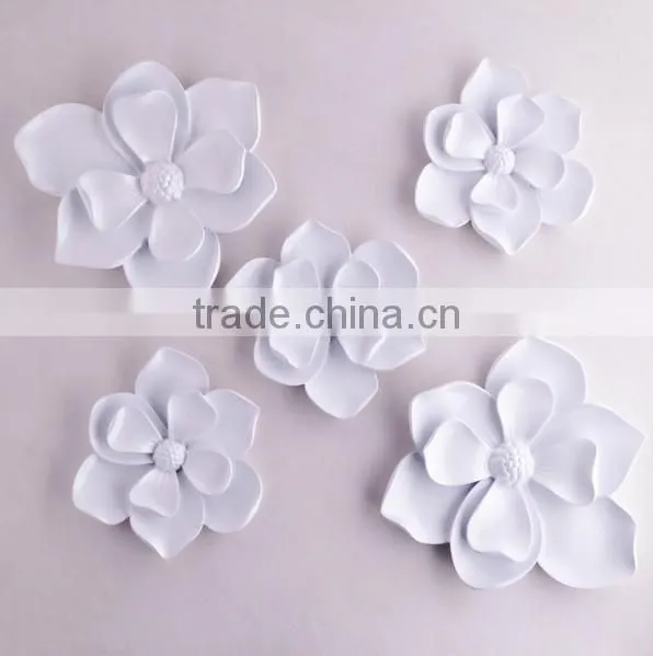 Resin 3d removable artificial flower decor wall stickers china