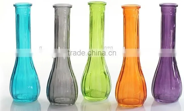 colored glass vase glass flower pot