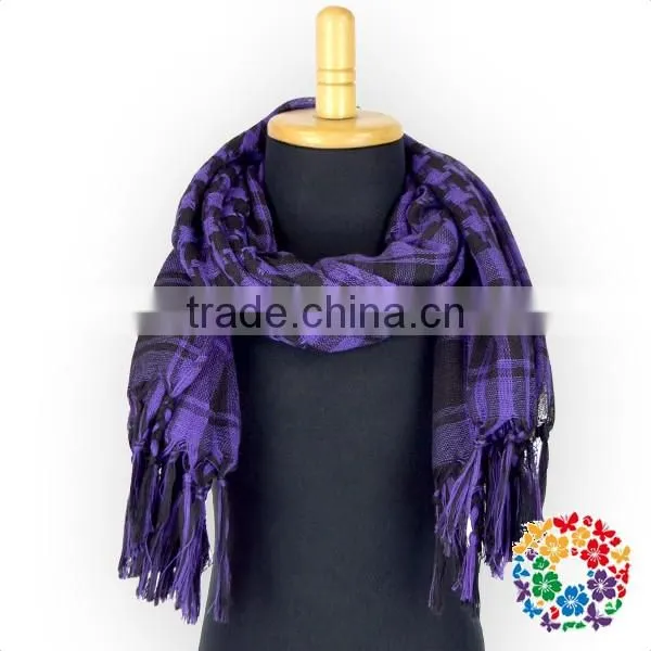 Wholesale ladies muslim products bright yellow tassels hijab scarf fashion lady fringe scarf