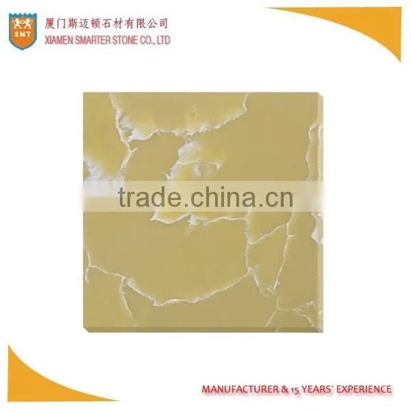 China Yellow Artificial Quartz Stone Slab