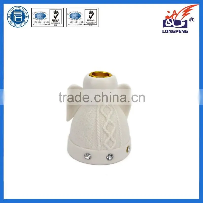 Eco-Friendly Elegant White Angel Candle Holders for Home Decoration