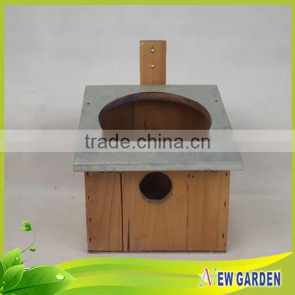 Good Services Cheap Square Orange Wooden Plant Pot Cover