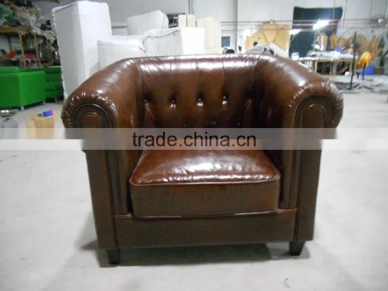 ND2603 popular UK chesterfield cheap leather studded Crystal button tuft antique living room fancy sofa home furniture set