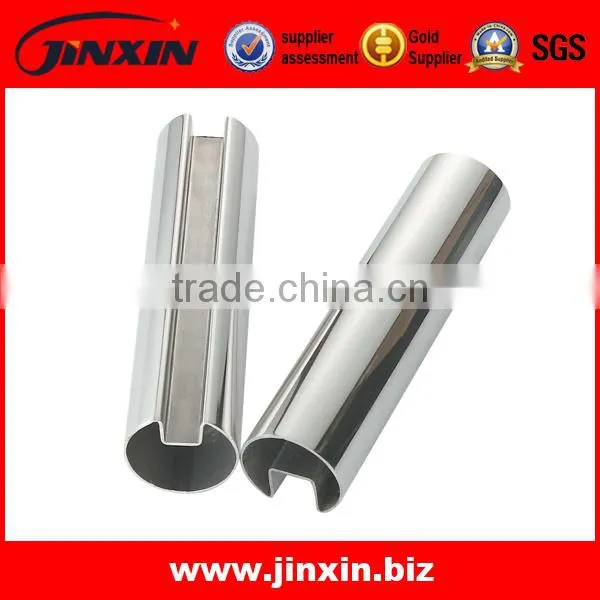 Wrough Stainless Steel Oval U Channel Pipe / Inox Oval U Shape Slot Tube