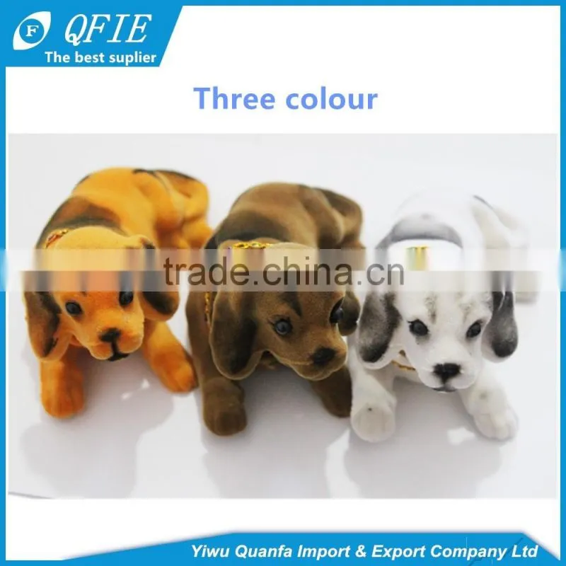 Promotional cute resin bobble head dog for car decoration