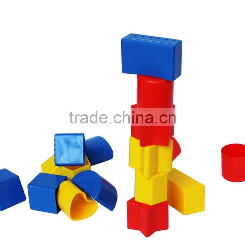 Promotional Kids Plastic Educational Blocks Combined Paired Blocks for Preschool