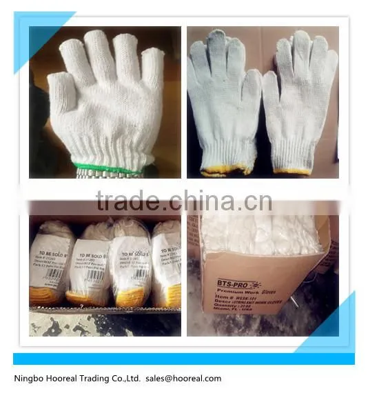 PRO -NAT WHITE POLY COTTON STRING KNIT 8OZ MED-LARGE SEAMLESS WORK GLOVES