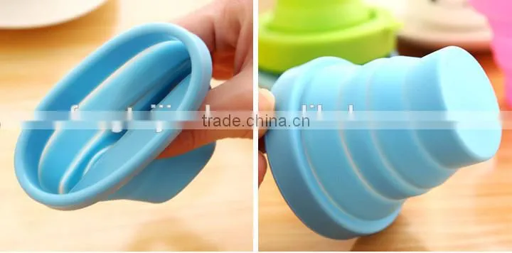 The Silicone Collapsible Outdoor Folding Cup Retractable Drinking Water Cup