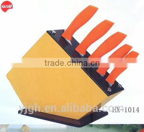 5pcs color plastic handle kitchen knife food preparation kitchenware tools