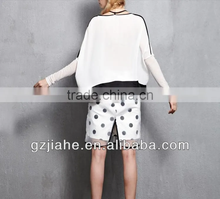 2014 latest design chiffon suit dress for women