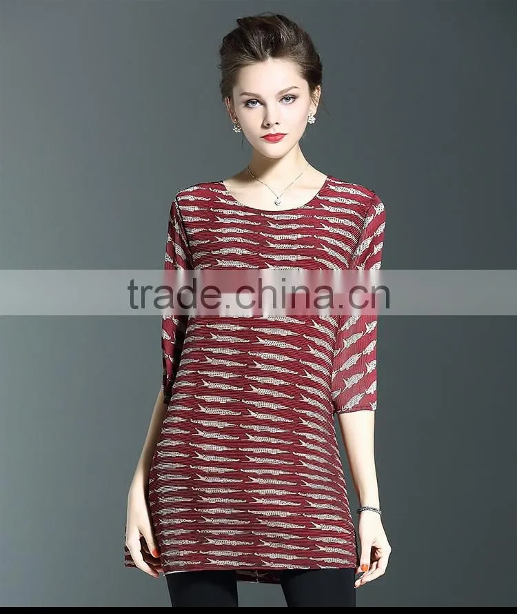 2017 brand ancient printing drape women a-line dress