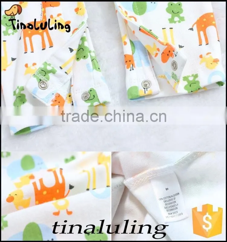 OEM and ODM infant baby romper baby griaffe pattern animal rompers girls bodysuits jumpsuits
