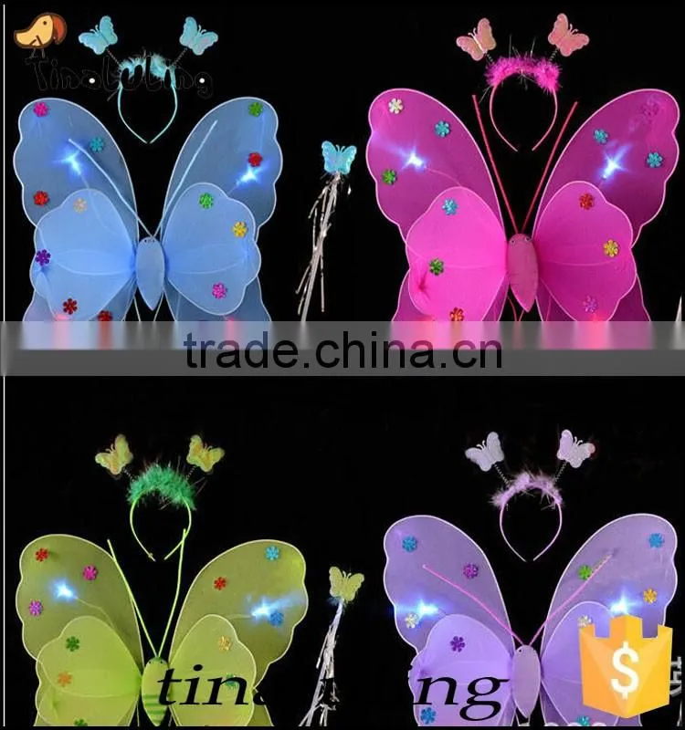 new fashion girls fairy wings butterfly shape LED wings for party decorations gifts for gift items