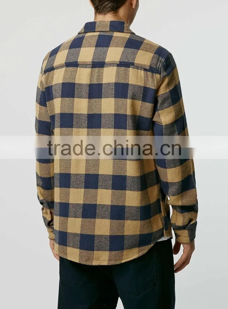 Buffalo Check Long Sleeve Casual Overshirt