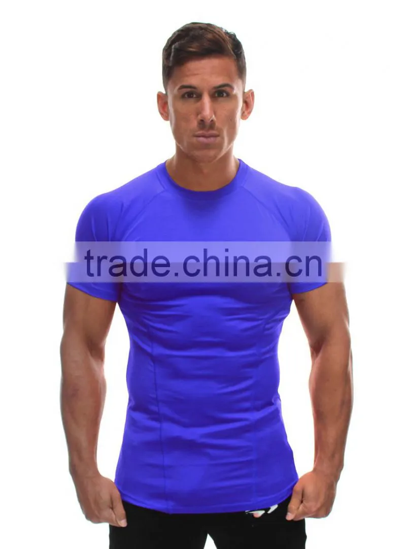 muscle tee shirts stretch cotton t shirt plain blank t-shirt