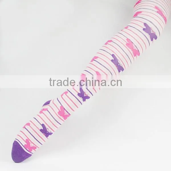 Young Girl Panthose Bright Tights Long Socks Strip