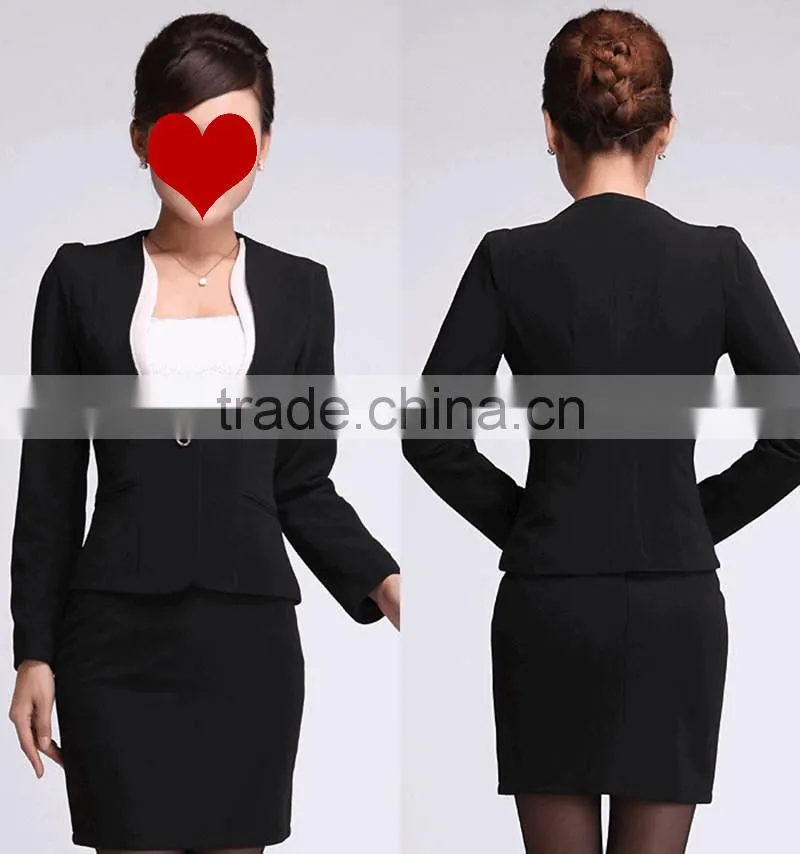 2017 customized women trendy skirt suits buiness skirt suits