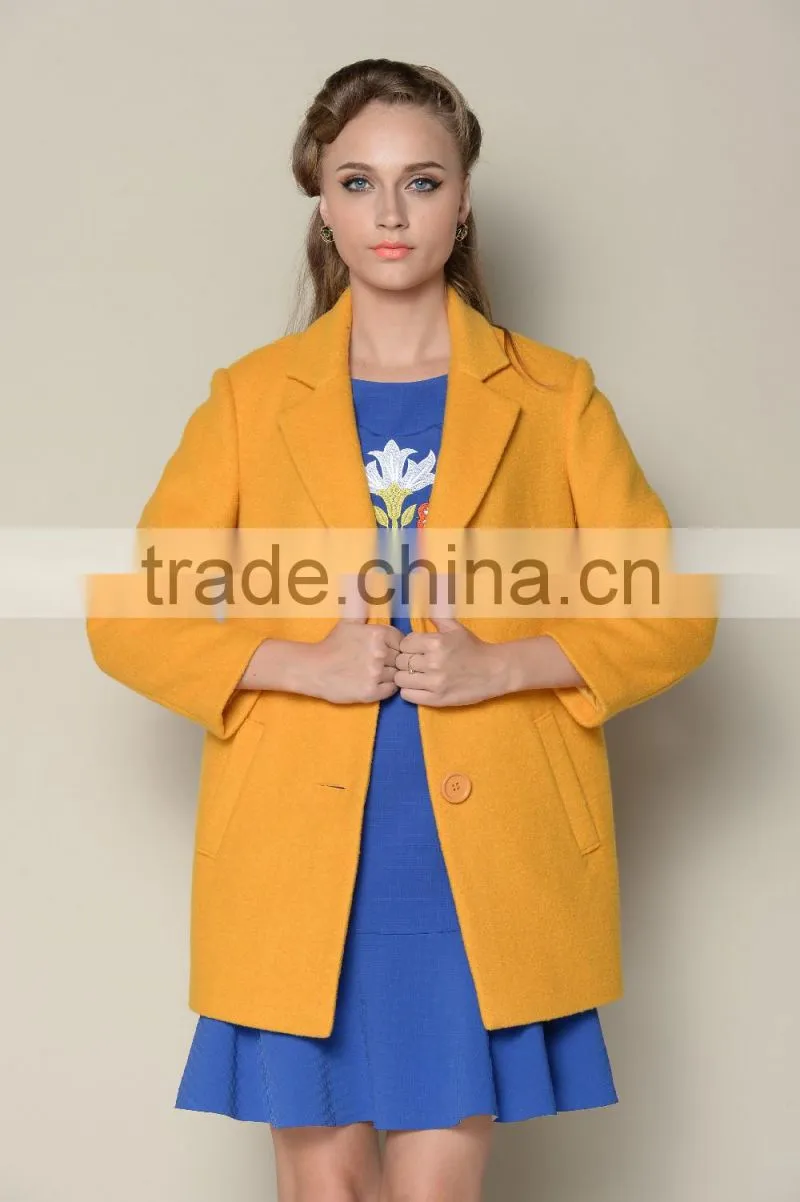 navy blue plain fashionable latest 2015 casual elegant women coats cheap