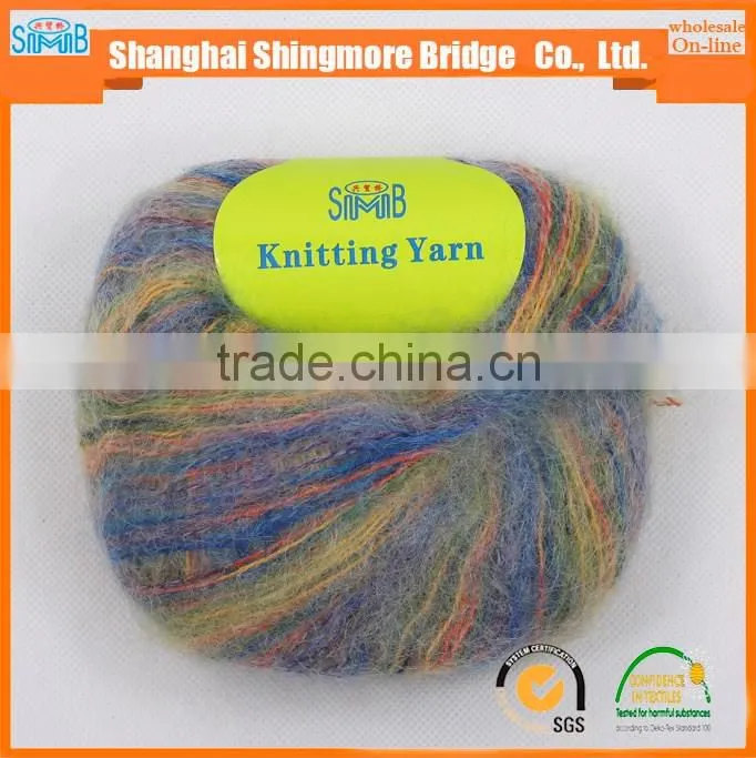 China factory wholesale mohair acrylic blended yarn used for hand knitting sweater with cheap price