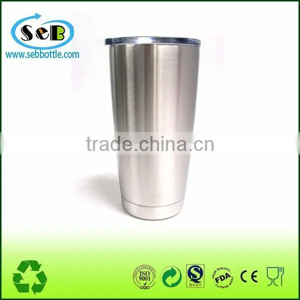 gym drinking 20oz double wall vacuum tumbler with powder coating