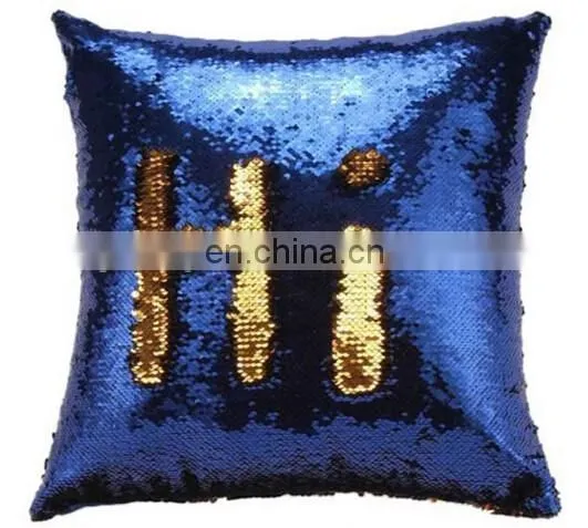 Fashion New DIY Two Tone Glitter Mermaid Sequins Throw Pillows