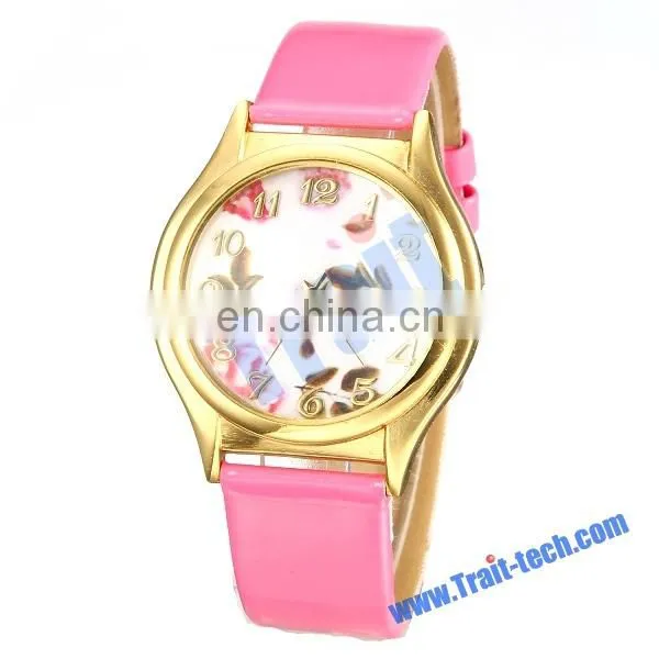 Fashion New Arrival Women Wrist Watch Olive Flower Design High Quality Women Wrist Watch