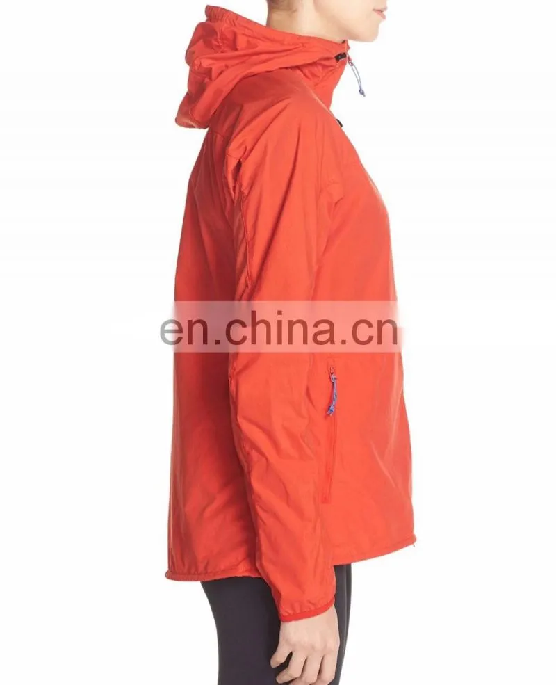 Long Sleeves Zip Through Women Lightweight Sports Windbreaker Jacket