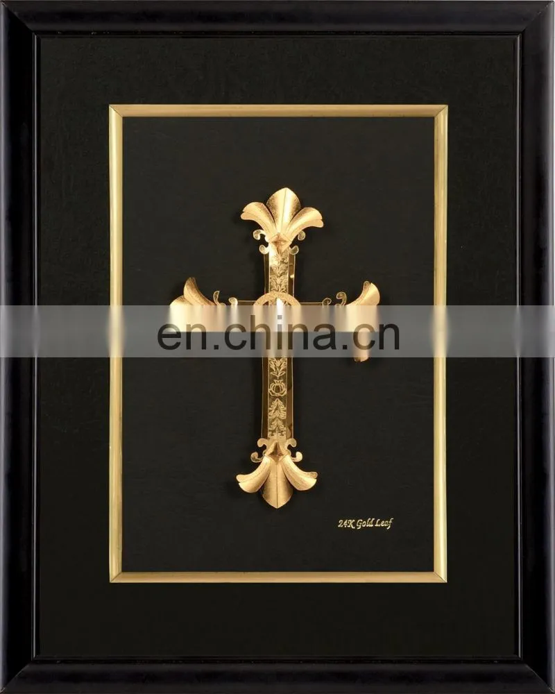 Fineness Angel Cherub Framed Picture of Painting in gold leaf plated nice home decoration