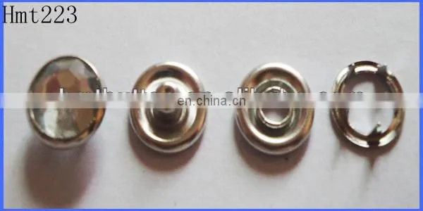 rhinestone prong snap button