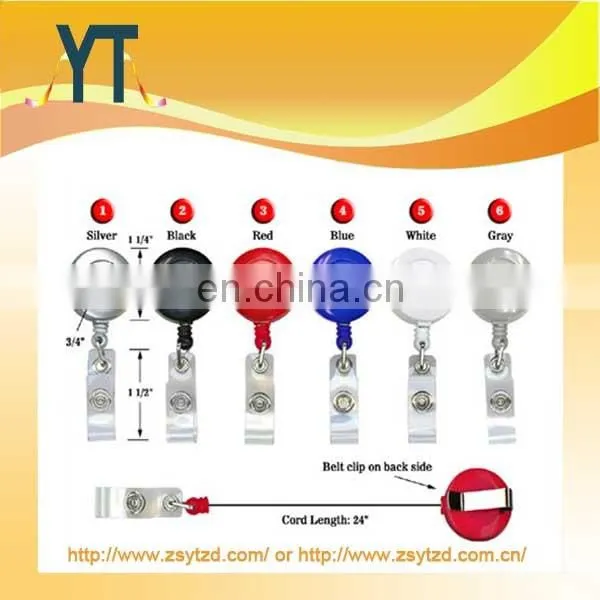 Badge Reel With Spring Hook