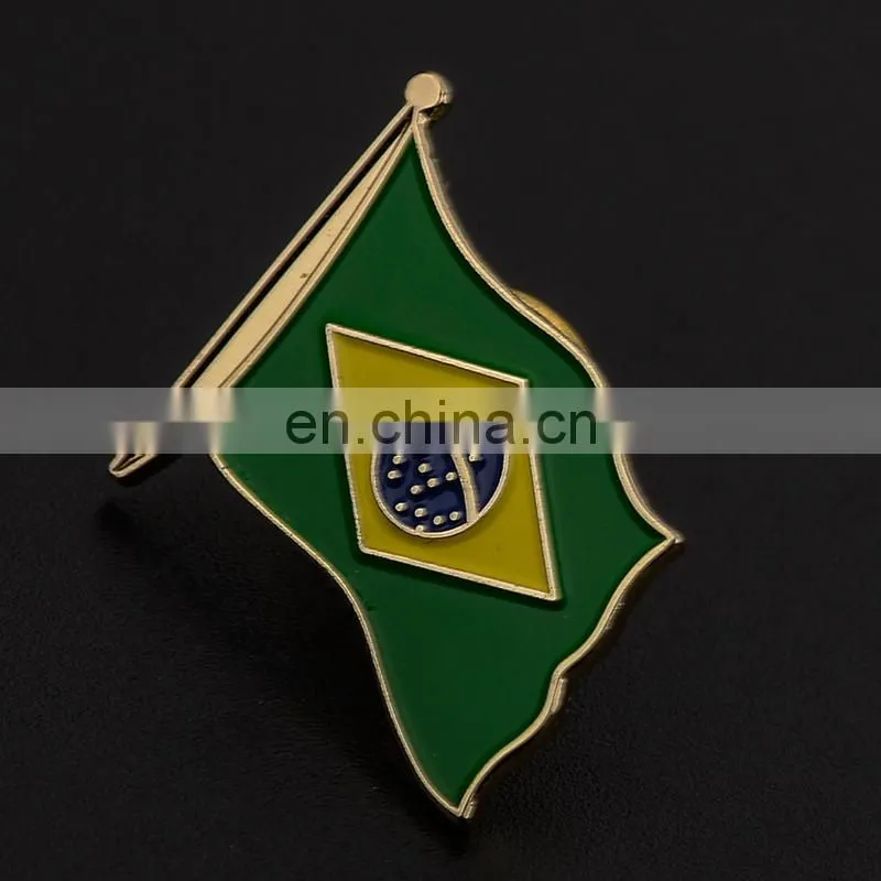 metal Qatar National Day Gifts Items Qatar Flag Magnetic Pin Badges For National Day