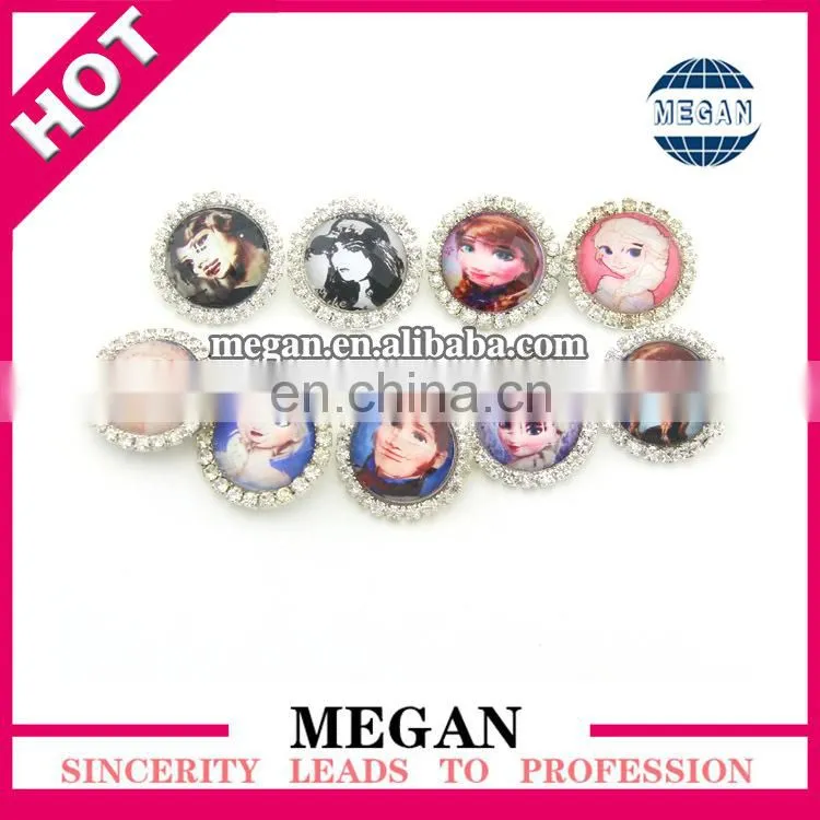 various Cartoon Photo acrylic rhinestone metal button