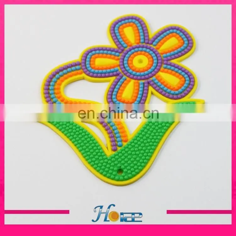 wholesale cheap 3D PVC rubber patch lady sandal rubber accessories