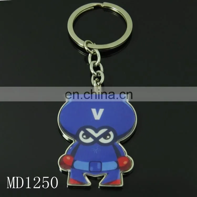 Customize dome epoxy key chain cartoon key chain