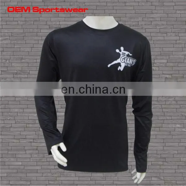 Sublimated sportswear long sleeve polyester t-shirts