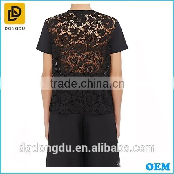 2016 Cheap T shirt Made in China Cotton Comfortable Lace-Back T shirt