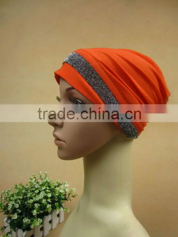 A521 fashion 3 flowers islamic hijab cap muslim hat
