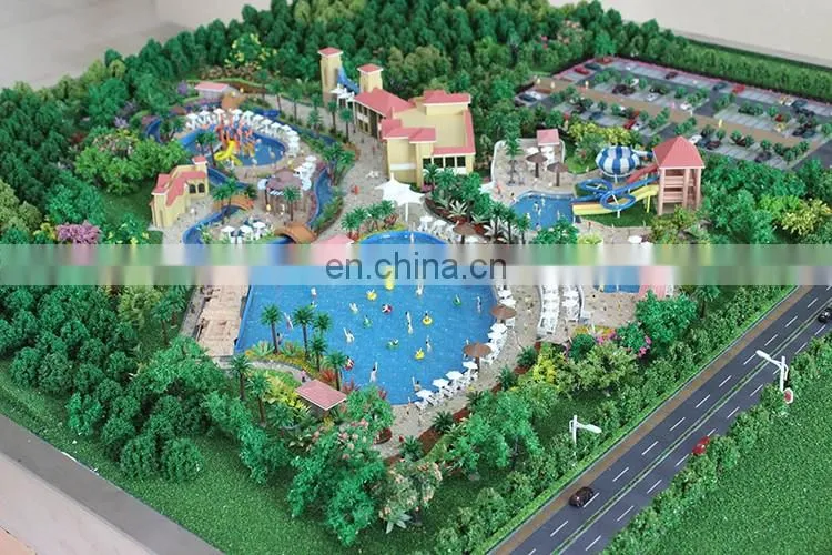 Water park architectural scale model ,entertainment facility 3d miniature model for exhibition
